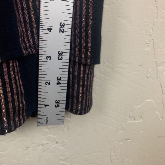 Rails Dress Stripe Black Metallic Jasmine Midas Tunic Mini Size Medium - Picture 3 of 7